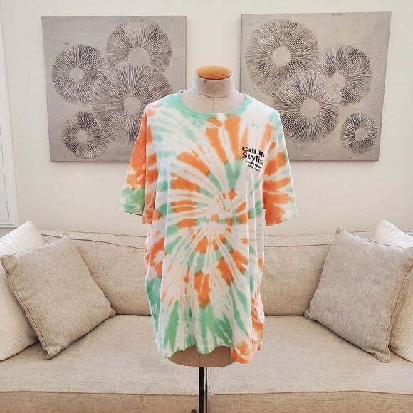 Eleven Paris Call My Stylist Tie-Dye T-Shirt sz XXL - Picture 3 of 11
